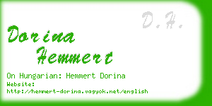 dorina hemmert business card